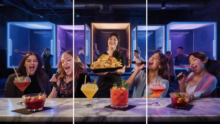 singing venues serving food drinks