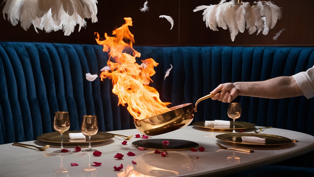 cozy food with entertainment