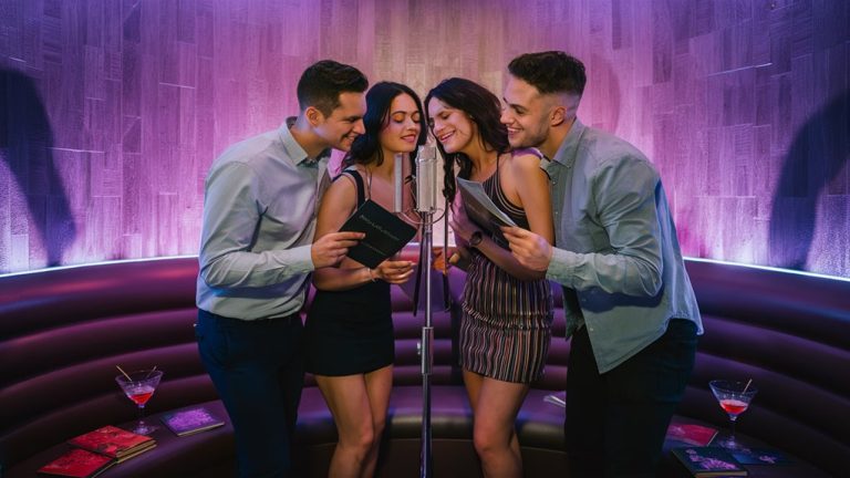 friends singing love songs together