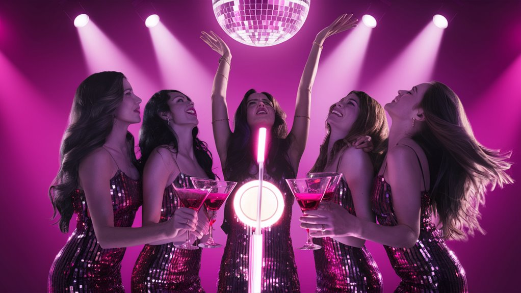 fun female singing together