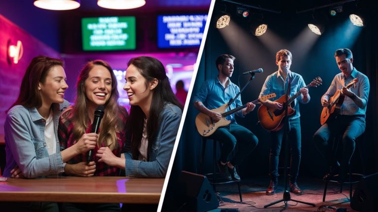 karaoke band singing comparison