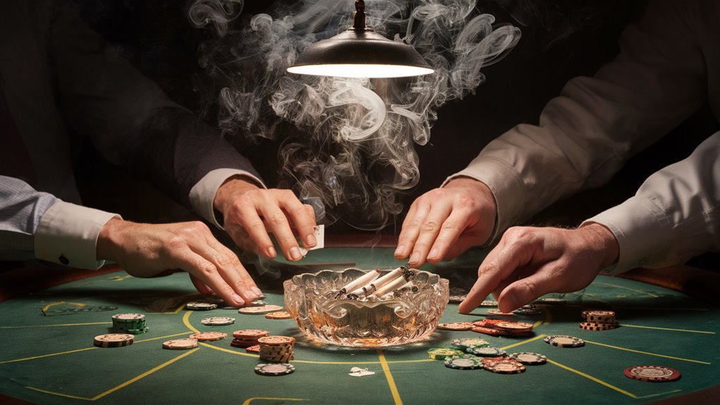 poker game smoke theme